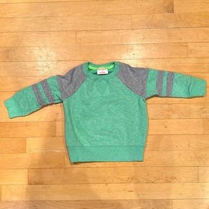 Boys Green and Gray Pullover Sweatshirt
